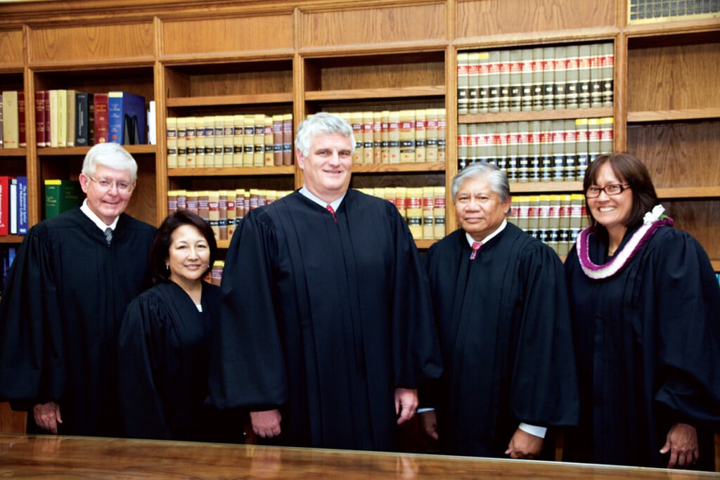 Justice Sabrina Mckenna with the other Hawaii Supreme Court Justices Jan 2023