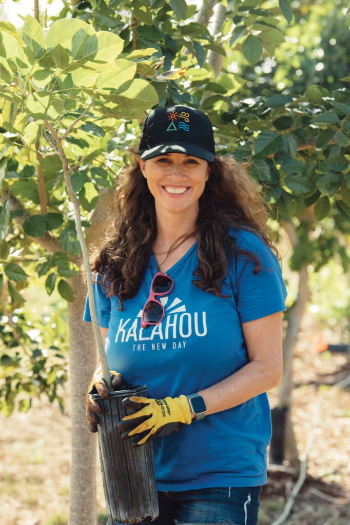 Dawn Lippert Elemental Excelerator planting Pongamia trees