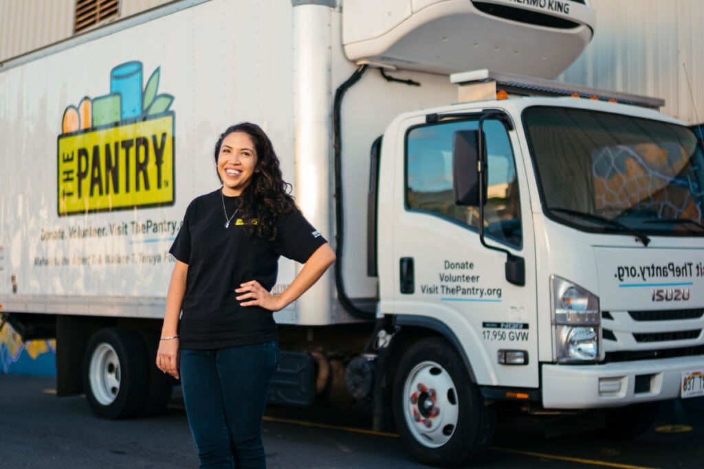 Jeanine Sullivan portrait in front of The Pantry truck