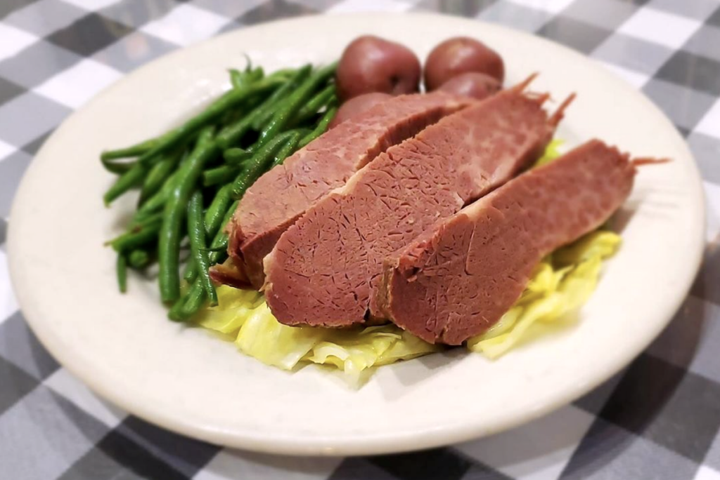 classic corned beef with cabbage and potatoes