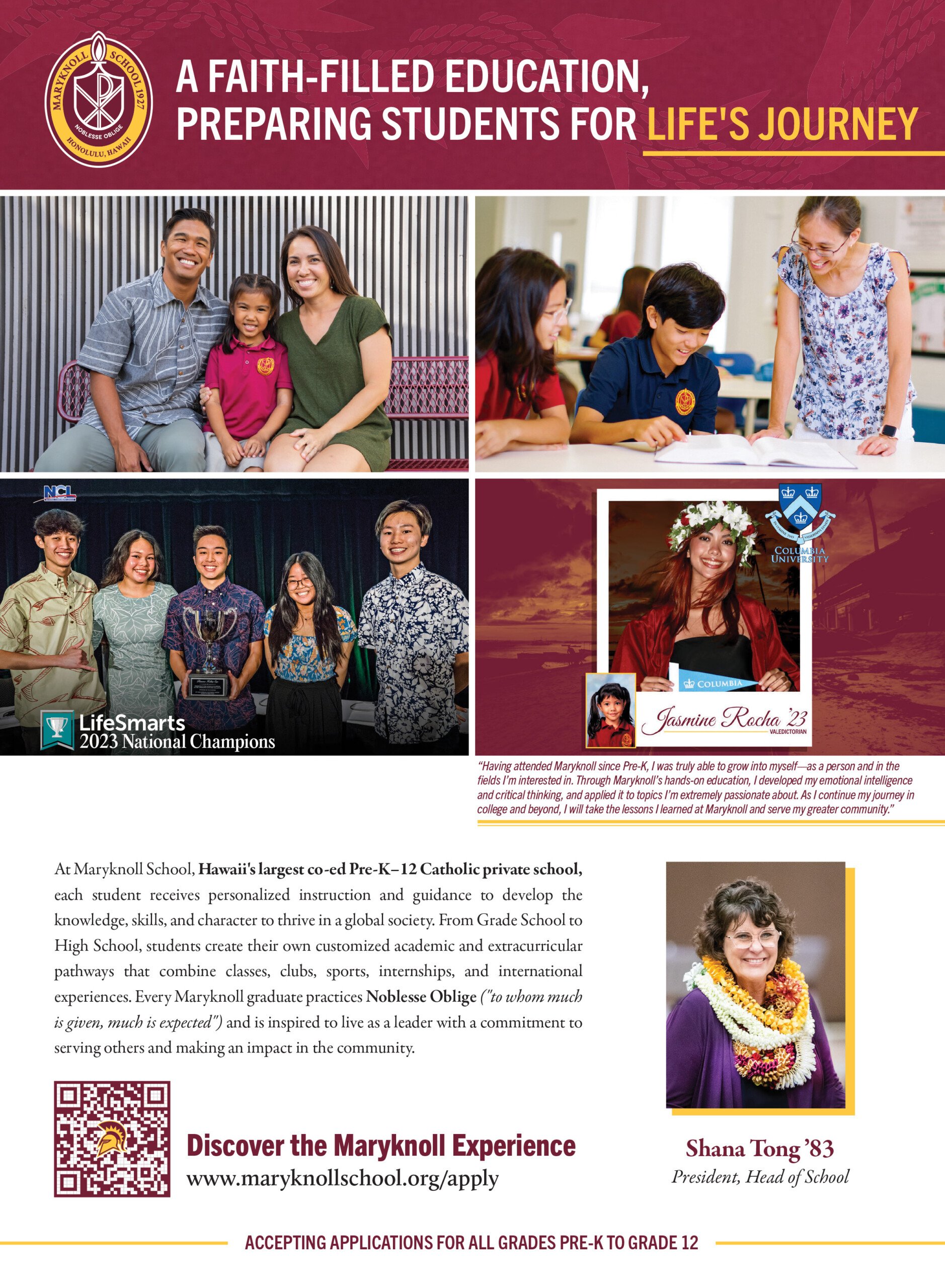 Maryknoll School Honolulu Magazine