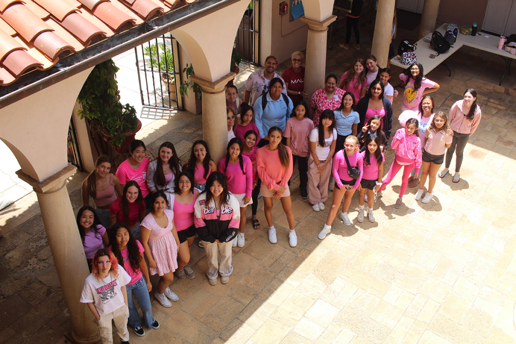 La Pietra Students Wear Pink