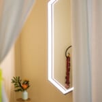 dressing room with mirror