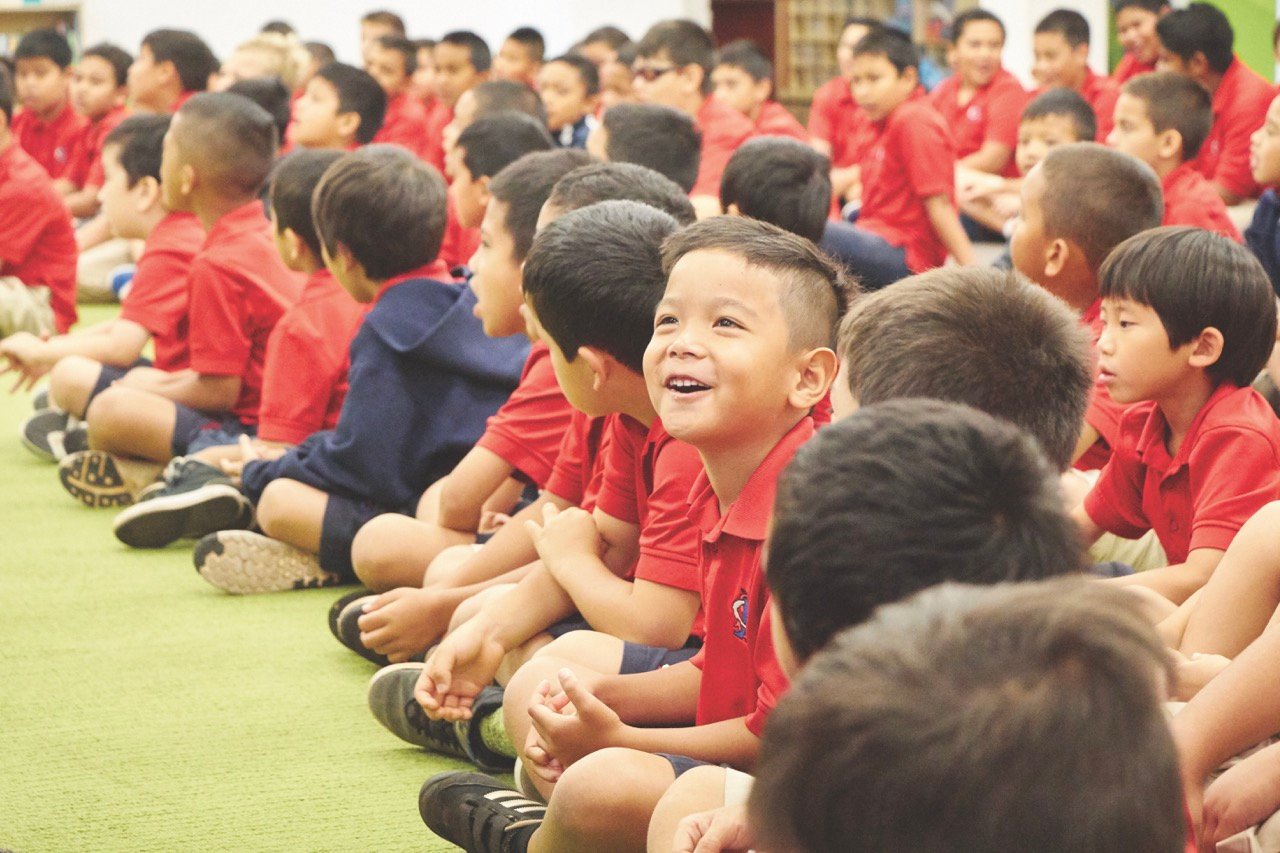 Smiling Boy Close Up Assembly Large