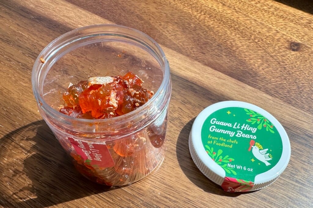 open jar of Li Hing Gummy Bears