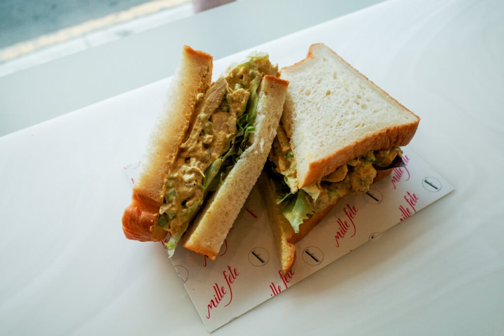 Curry chicken salad sandwich at Mille Fete