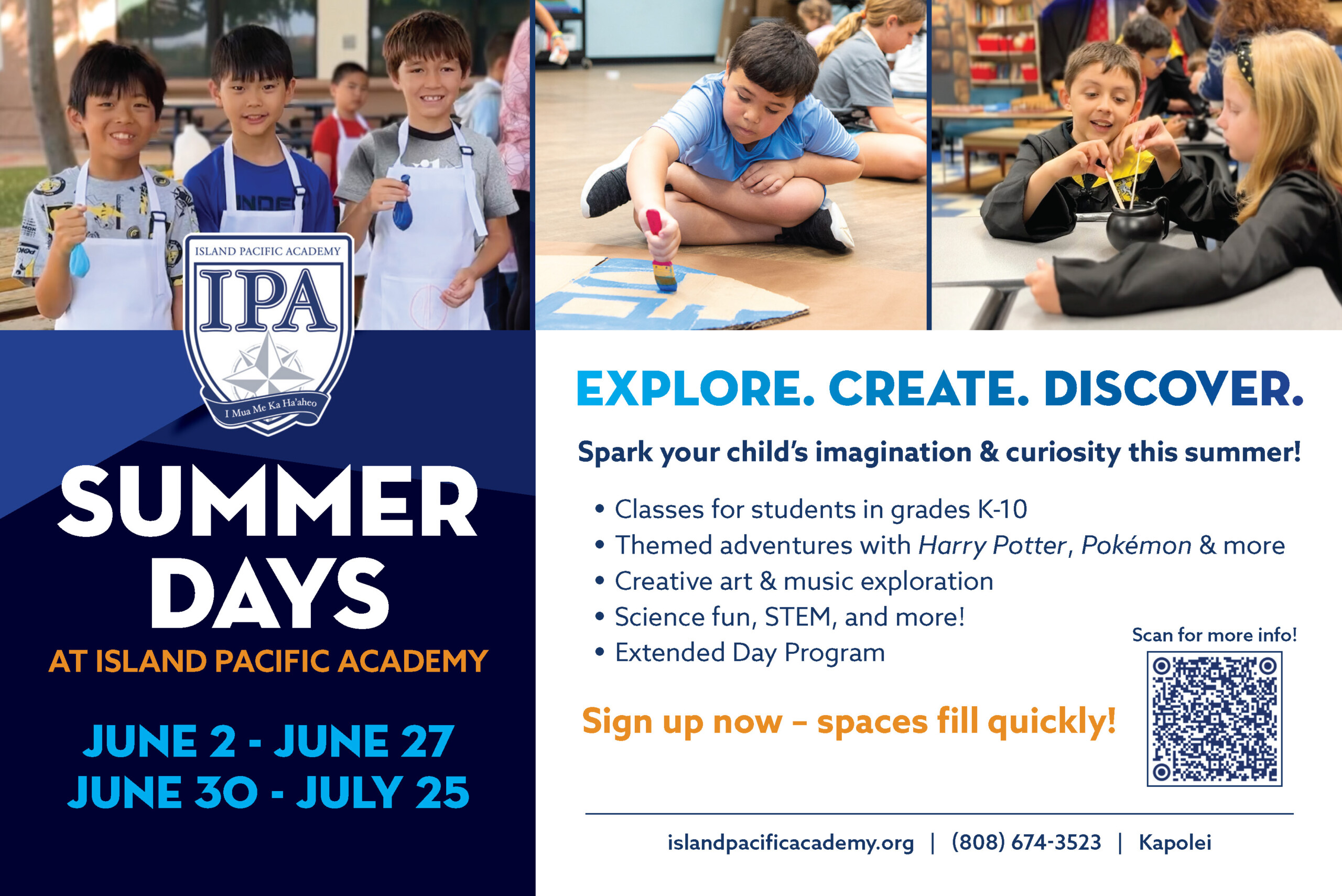 Island Pacific Academy's Summer Days Summer School