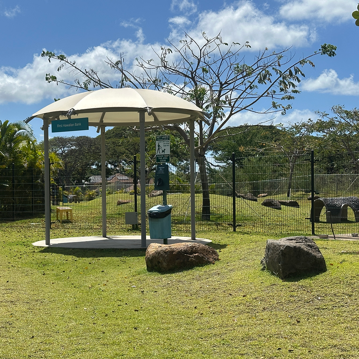 The Schuler Family Foundation and Jones Family Community Dog Park - Small Dog Park - First Hawaiian Bank Gazebo - PC Hawaiian Humane Society The Schuler Family Foundation And Jones Family Community Dog Park Small Dog Park First Hawaiian Bank Gazebo Pc Hawaiian Humane Society