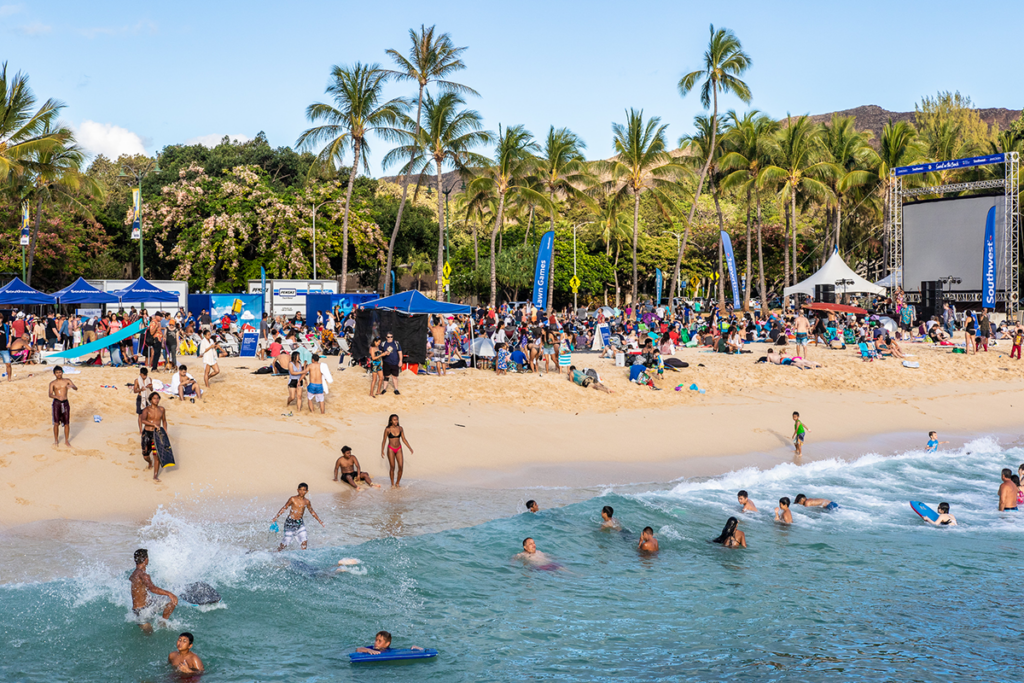 Sunset Movie On The Beach Photo Courtesy Of Waikiki Improvement Association