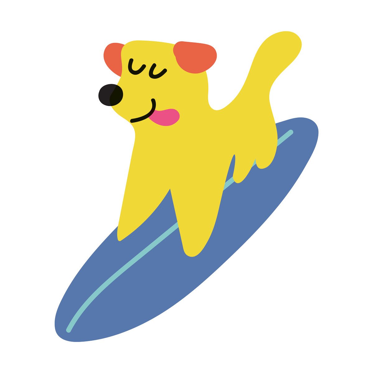 Getty Surfing Dog
