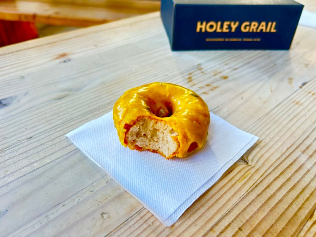 Holey Grail lilikoi doughnut by Chloe Cornforth