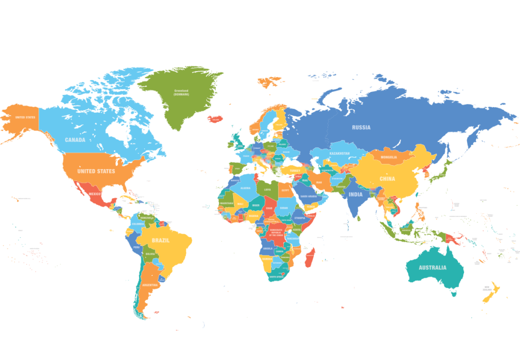 By The Numbers World Map