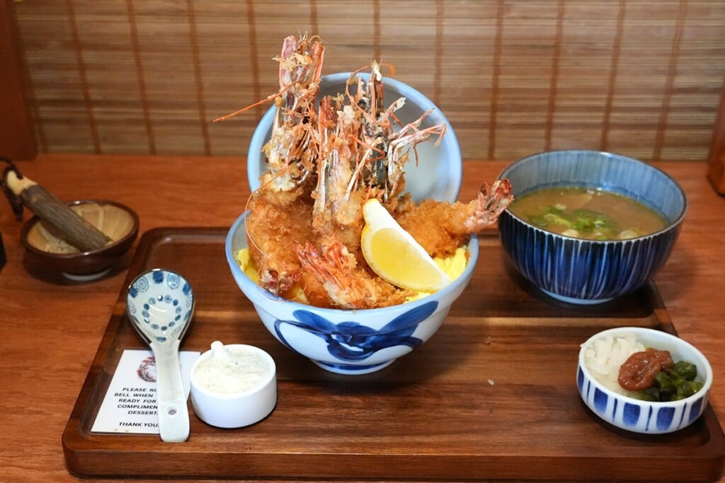 shrimp katsu donburi at katsu zen