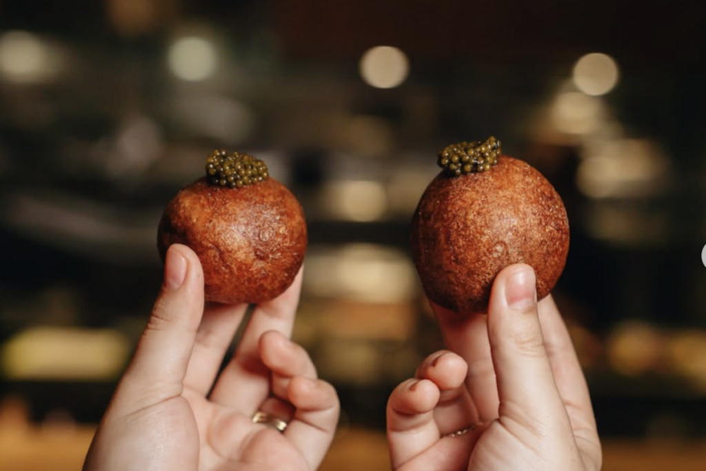 caviar tops menu items at maze honolulu