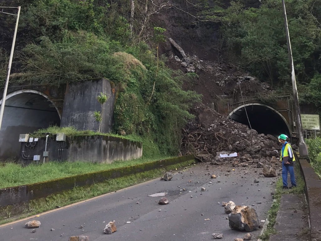 Pali Highway Closed Tunnel Hawaii One