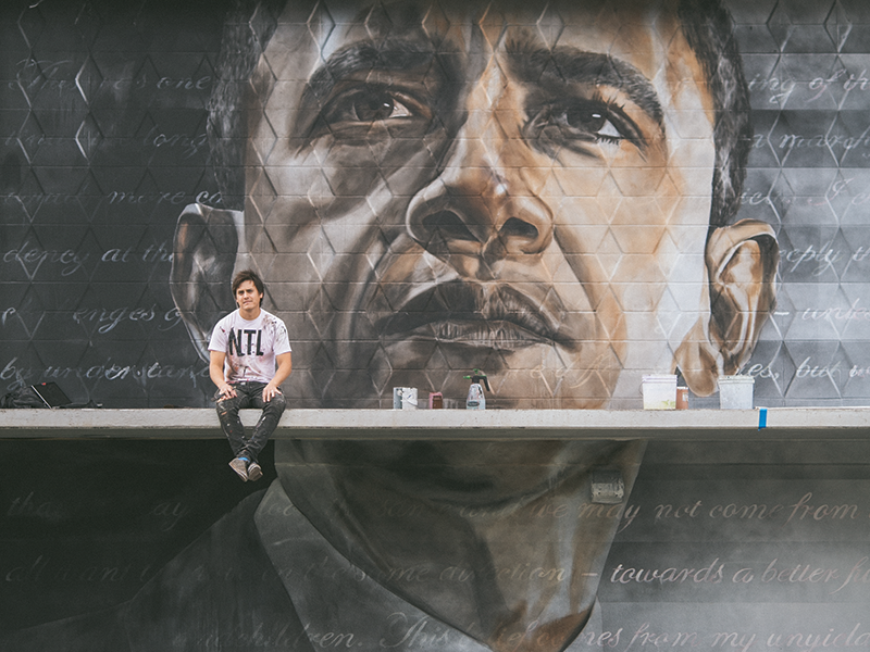 Splash Obama Mural