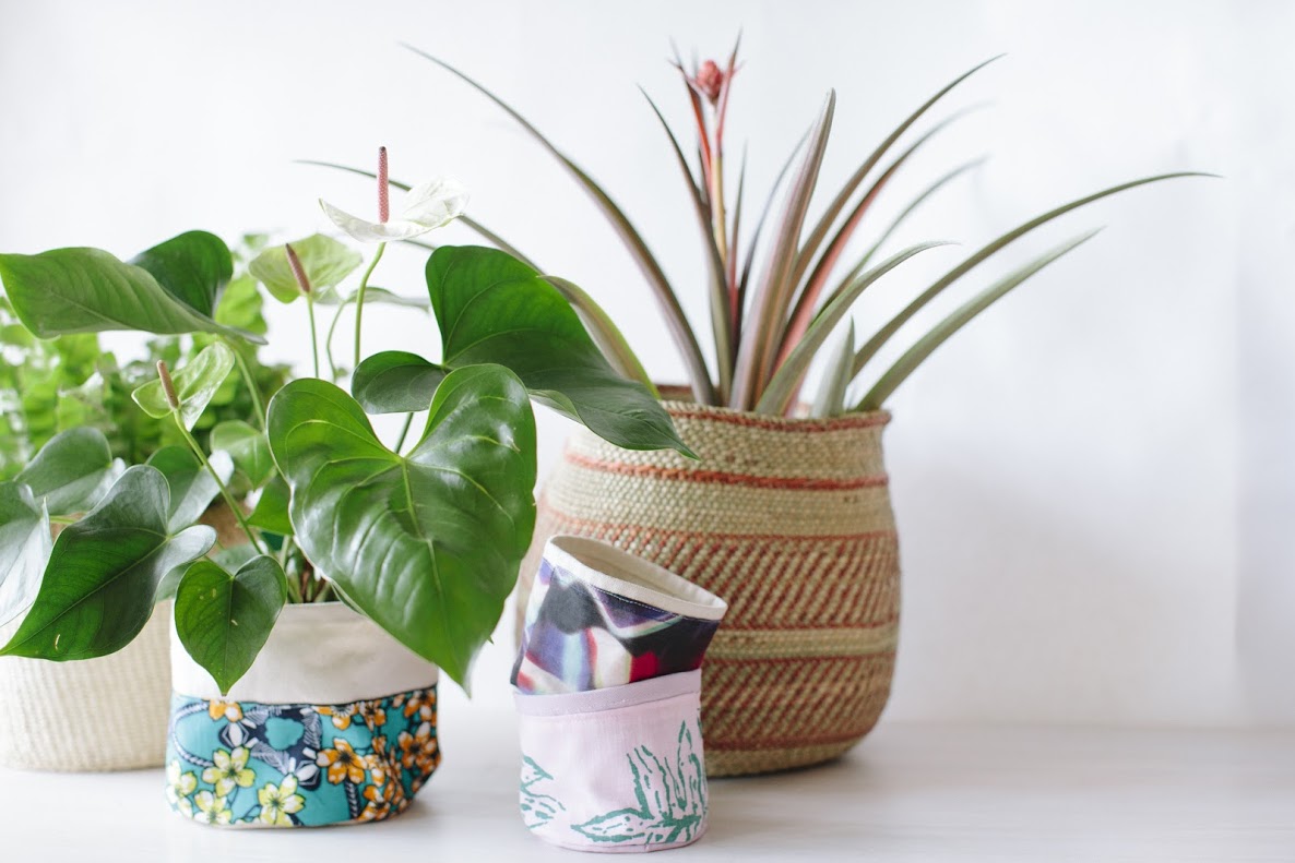Dress Up Your Plants in These Cute, Upcycled Fabric Planters