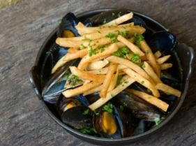 Musselsandpommefrites