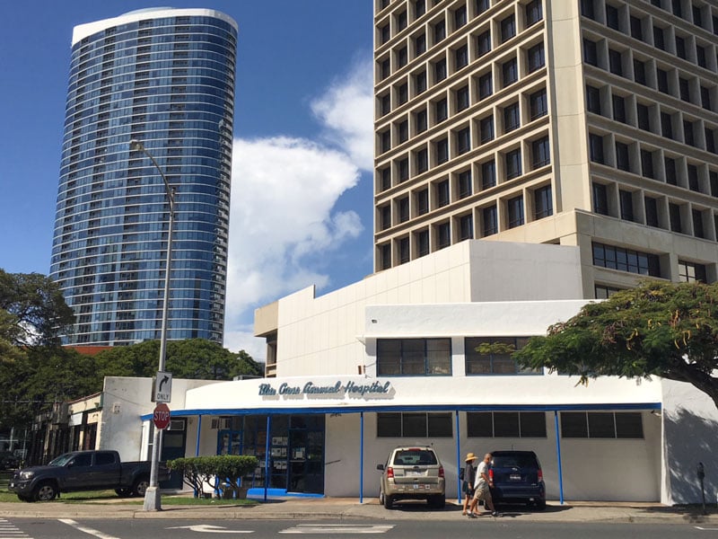 Real Estate Modern Architecture Blue Cross