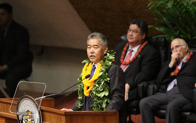 David Ige At Podium