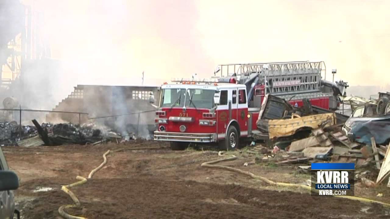 Minot Recycling Plant Still Smoldering After Massive Fire - KVRR Local News