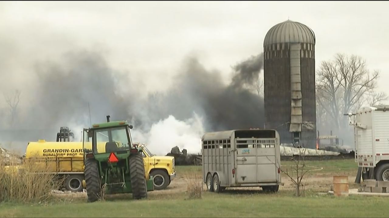 Arthur's Barn Destroyed by Fire, Crews Still on Scene Battling Flames