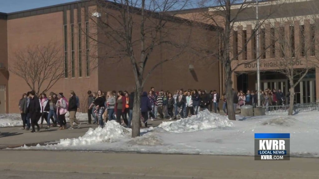 Fargo South Students Walk Out to Protest Gun Violence