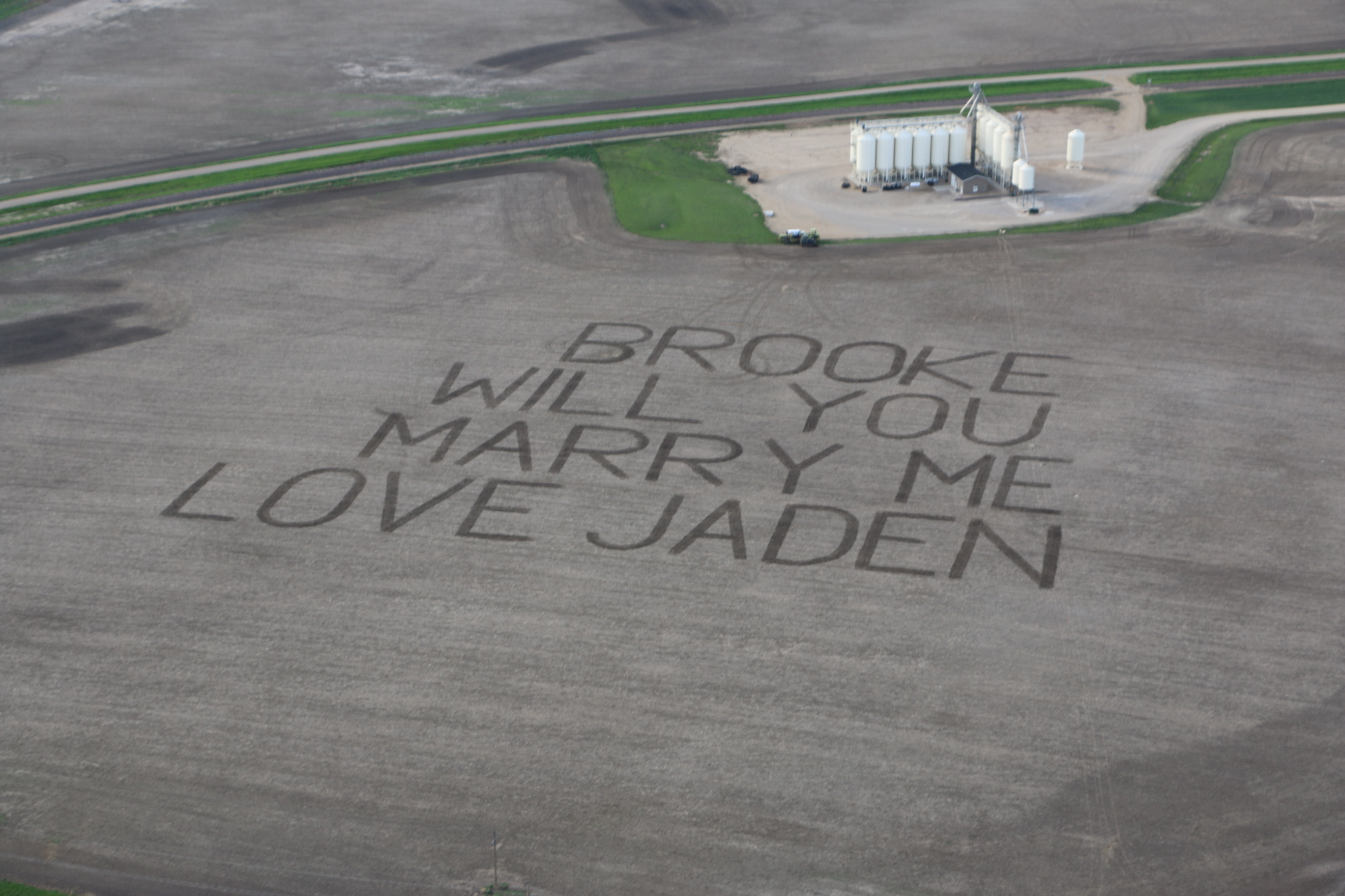 Edgeley, ND Farmer Helps Grandson By Plowing His Proposal In His Field