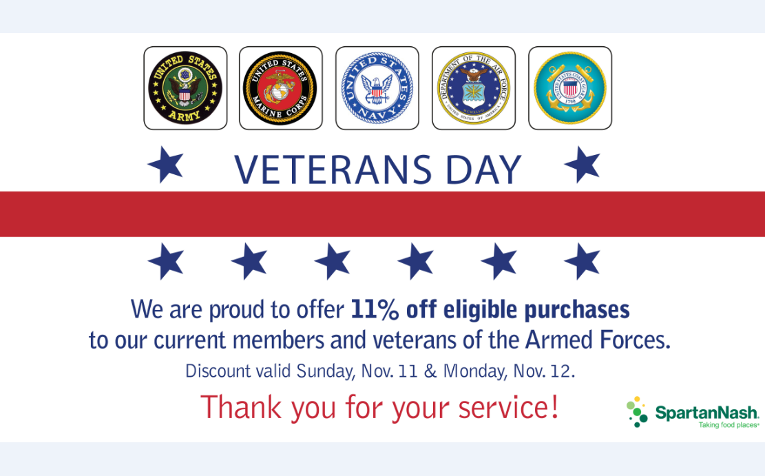 Past And Current Military Members To Get Discount At SpartanNash Stores ...