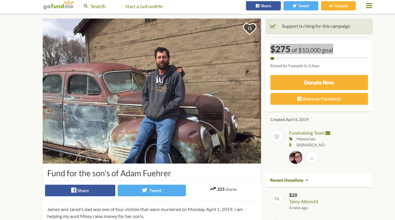 GoFundMe Started For Boys Of Mandan Murder Victim KVRR Local News