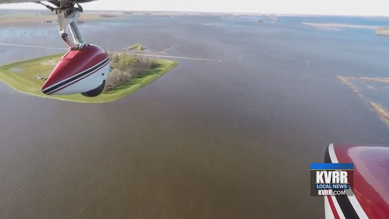 Aerial video shows flooding in Roseau County KVRR Local News