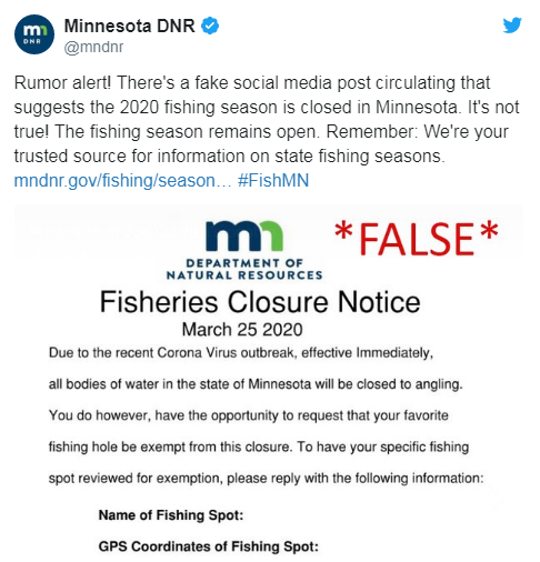Dnr False Report Fishing