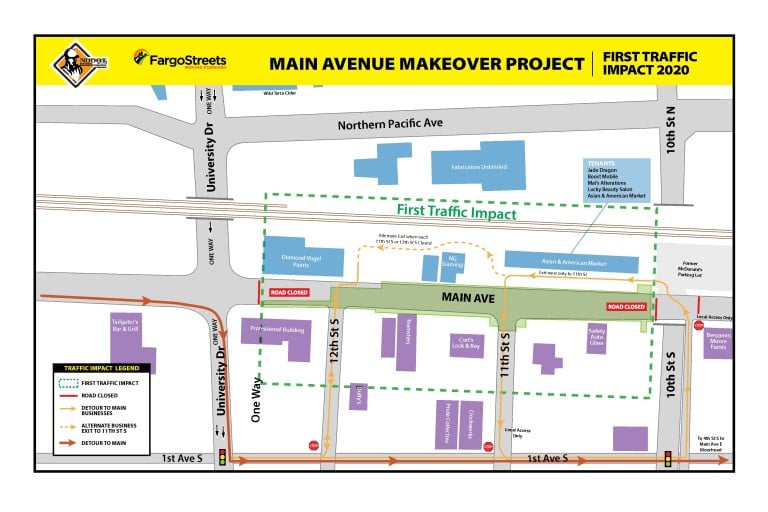 Main Avenue First Impact Map
