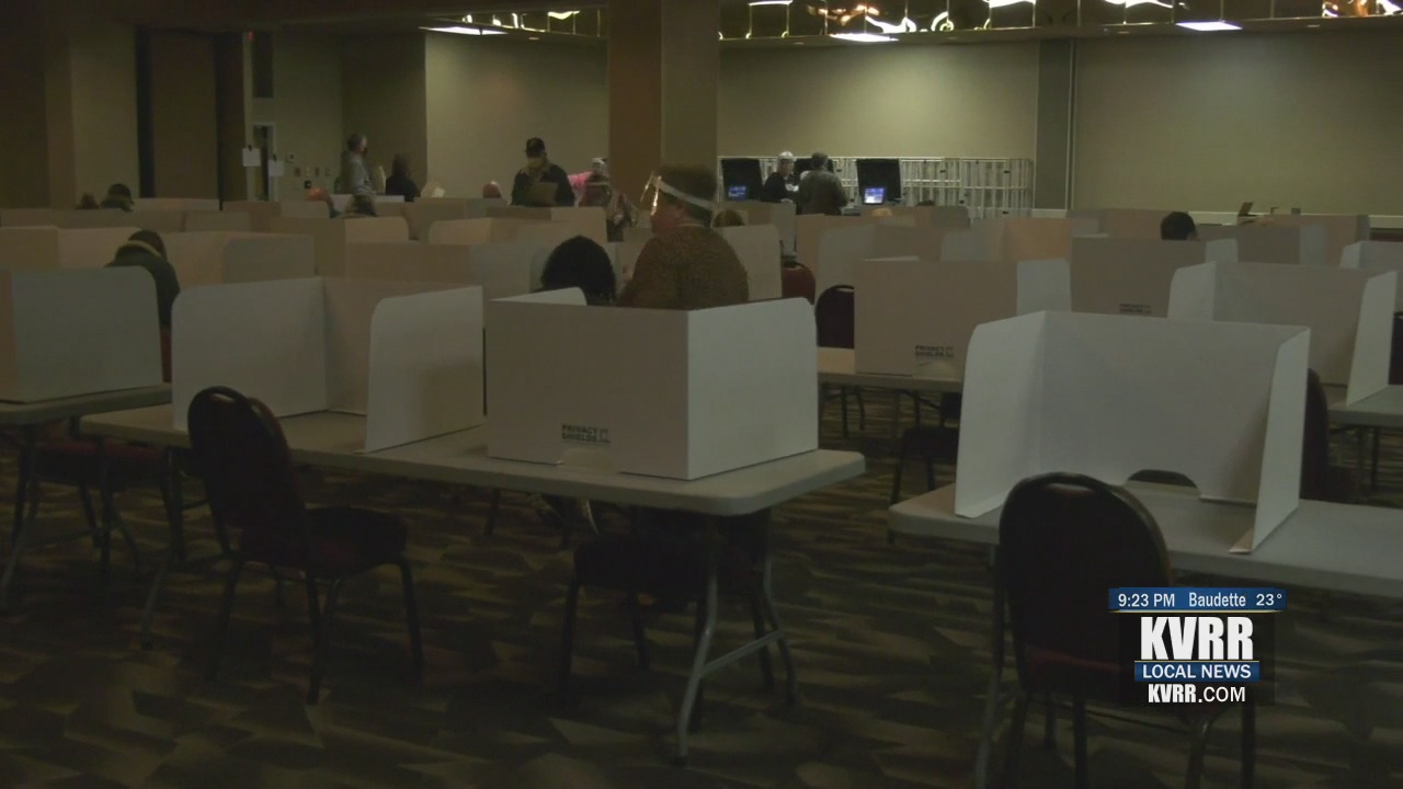 Cass County voters line up at polls on first day of early voting KVRR