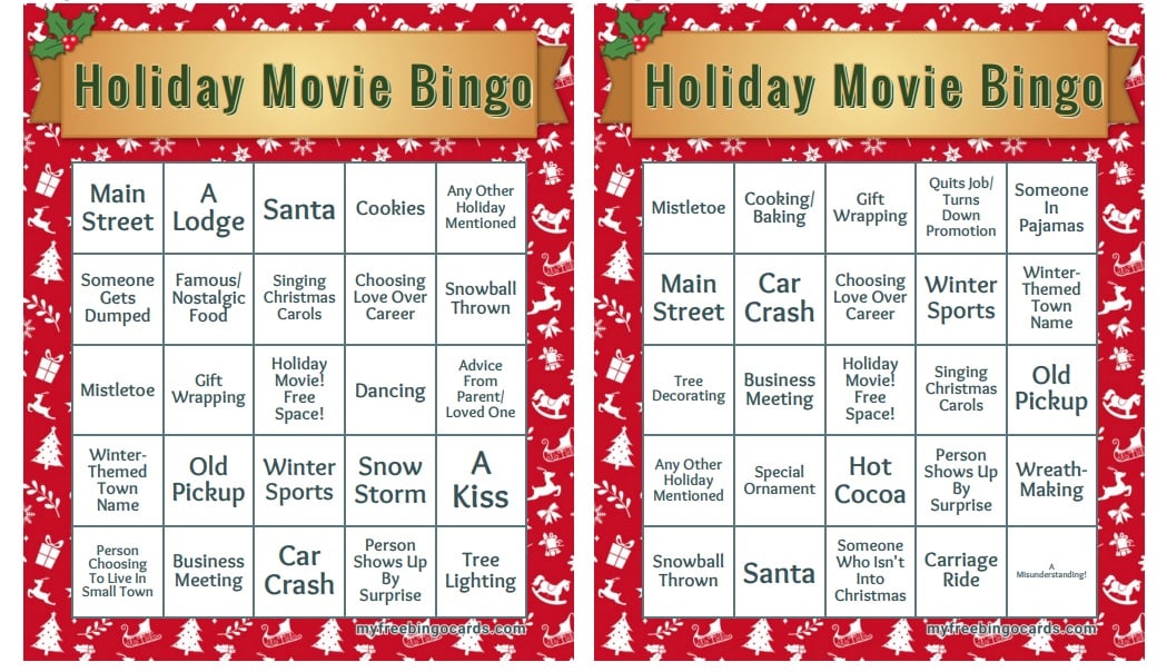 Create holiday bingo cards
