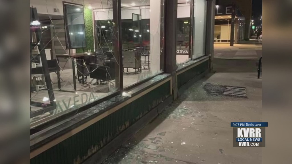 Downtown Windows Smashed