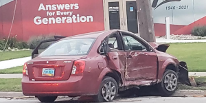 Fargo Downtown 1st Avenue Crash Car Wreck