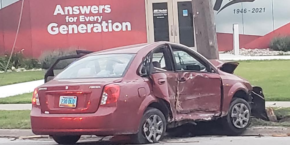 Fargo Downtown 1st Avenue Crash Car Wreck
