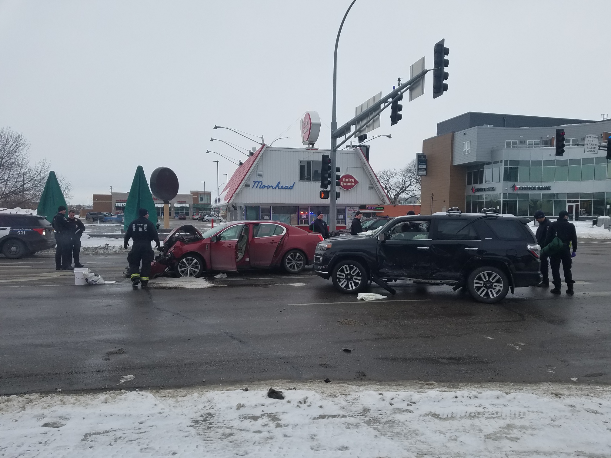 Man in stolen car arrested after Moorhead drunk driving crash KVRR