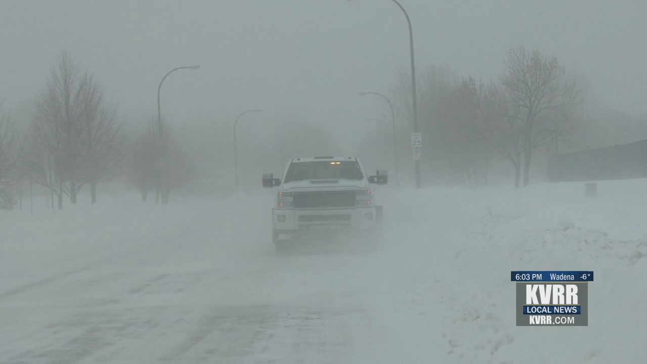 Blizzard conditions make for tough for driving & clearing snow - KVRR ...