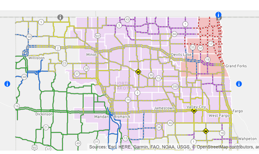 No Travel Advised In Northeast North Dakota Due To Blowing Snow KVRR   Nd Roads 012122 