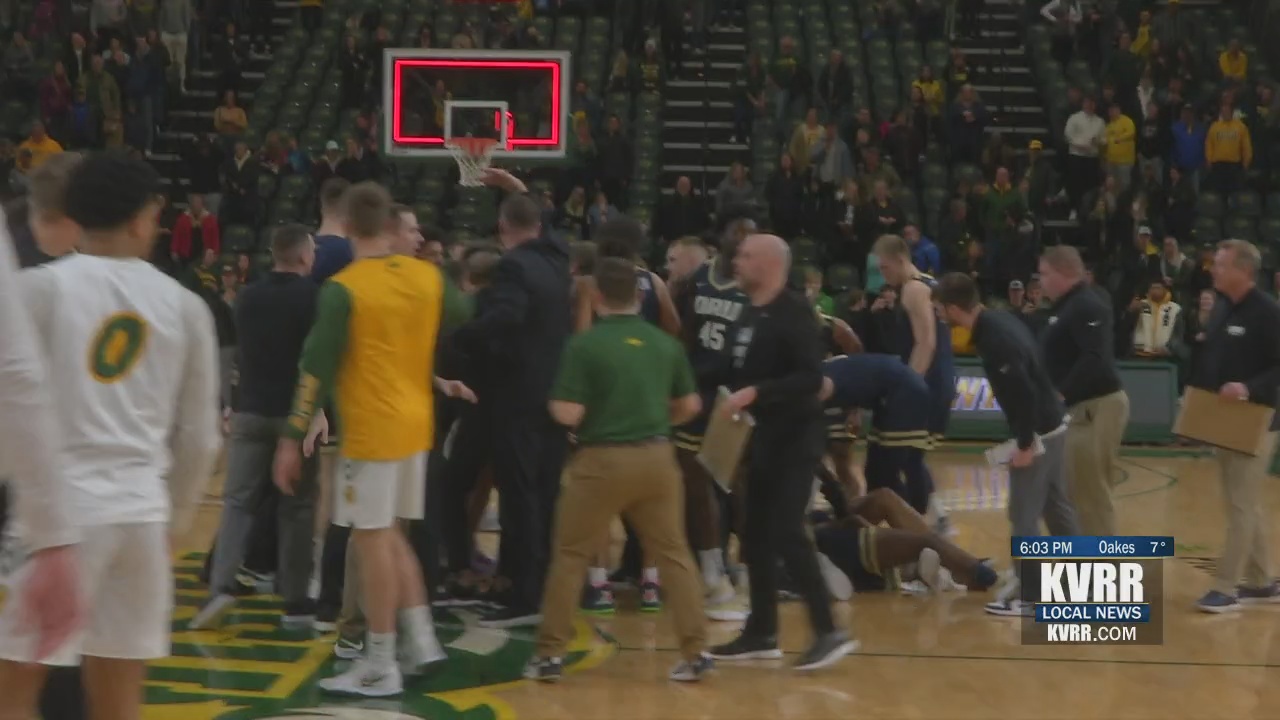 Bison & Oral Roberts coaches fined after teams fight after Thursday's