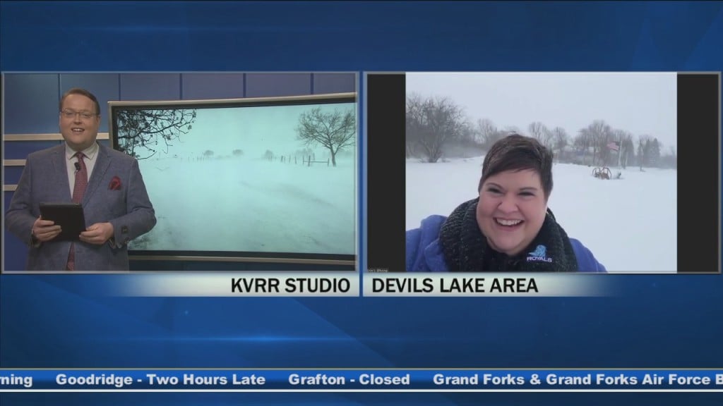 Devils Lake Snow