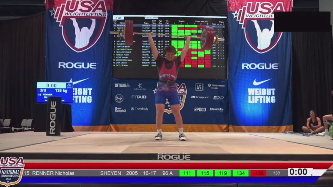 Sheyenne Weightlifter Renner Shines On National Stage KVRR Local News