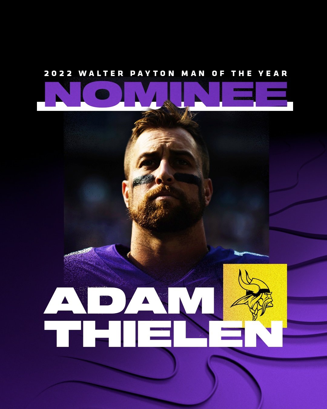 Vikings' Adam Thielen Up for Walter Peyton Man of the Year