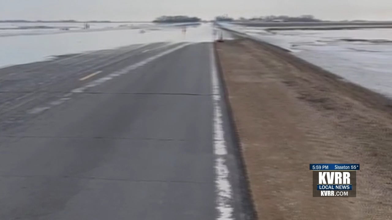 Countless flooded roads and fields in Wilkin County, Minnesota KVRR