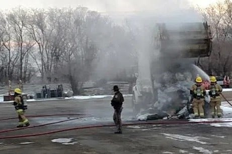 Richland County Garage Truck Fire