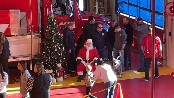 Santa at Dilworth Fire Station