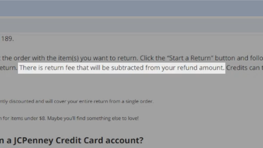 Return Fee
