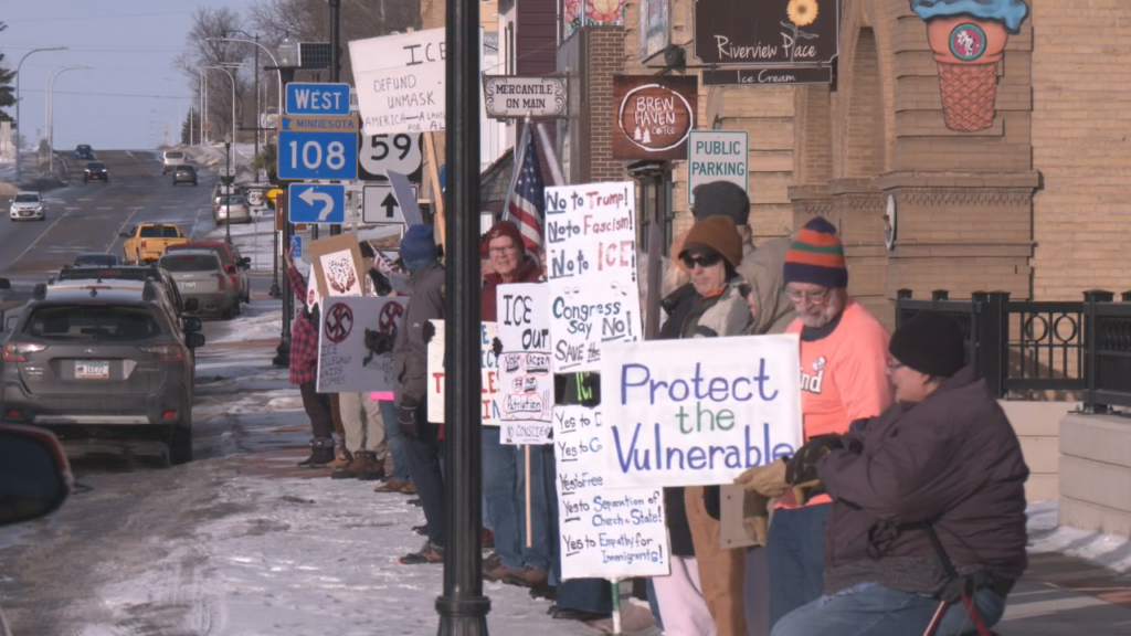 Pelican Rapids Ice Protest